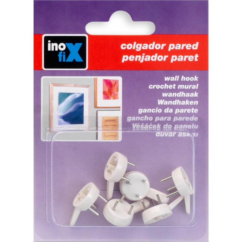 Inofix - Suporte de Parede 3 Fixações Branco  6UN