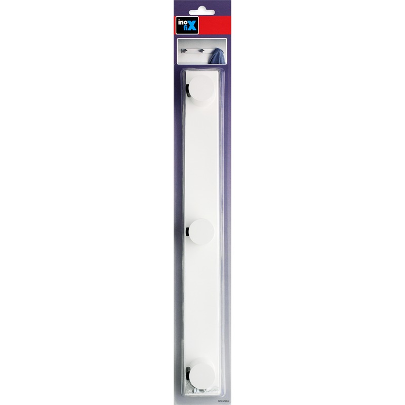 Inofix - Cabide Cilíndrico Triplo Branco 1UN