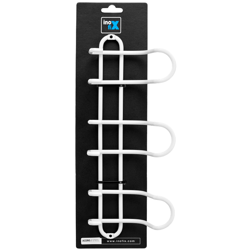 Inofix - Cabide Triplo 3 Ganchos Aço Branco 1UN