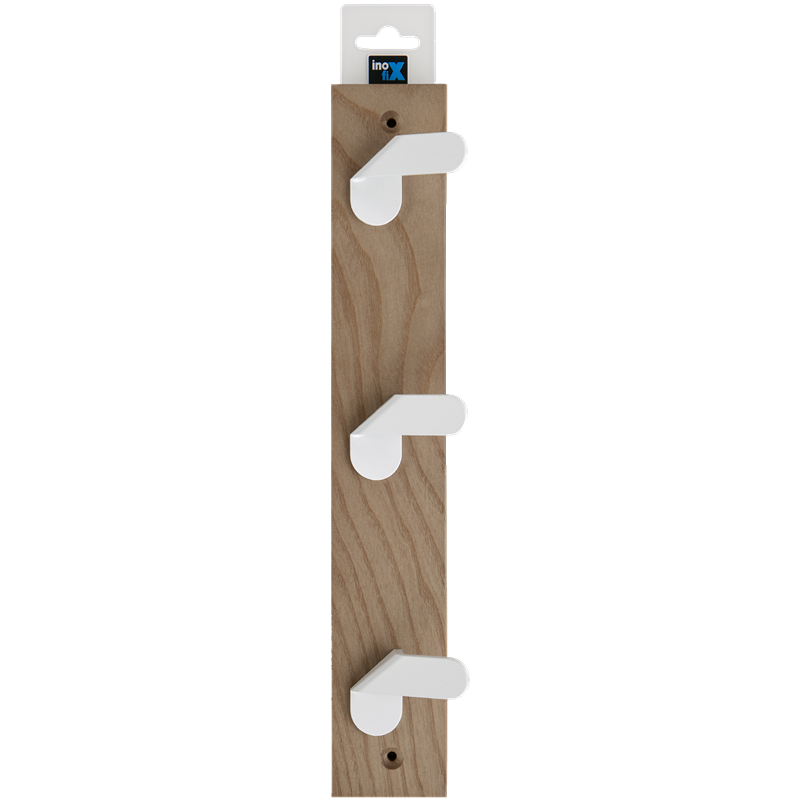 Inofix - Cabide Freixo NORDIK 3 Ganchos Branco 1UN