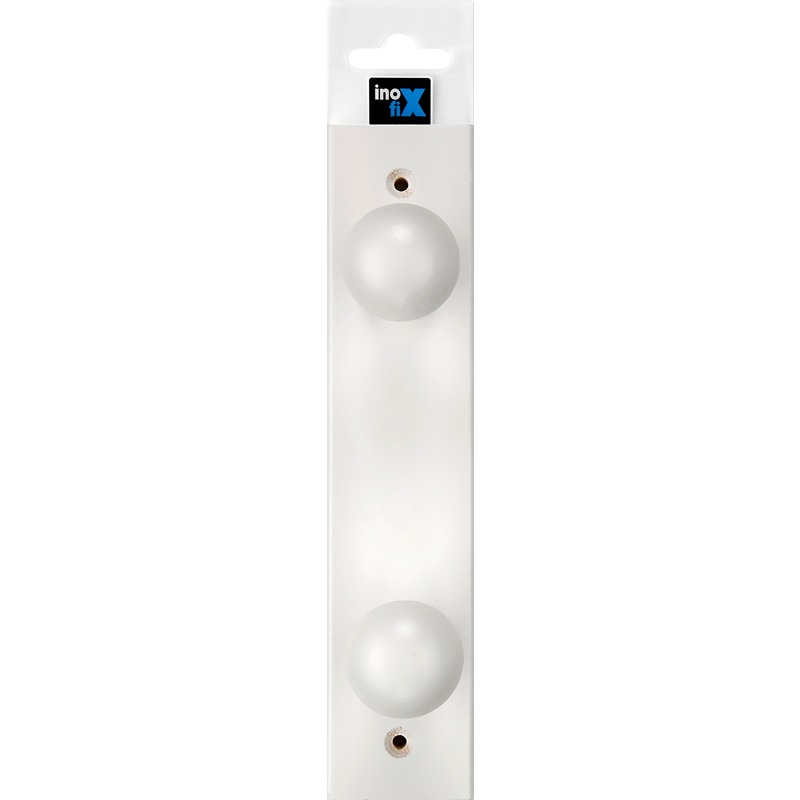 Inofix - Cabide Madeira Pinho 2 Ganchos Branco 1UN