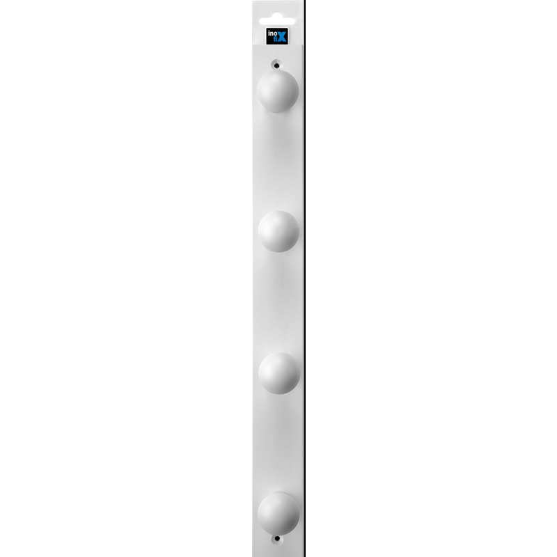 Inofix - Cabide Madeira Pinho 4 Ganchos Branco 1UN