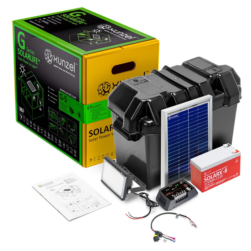 XUNZEL - Kit Solar Iluminação Solarlife G5