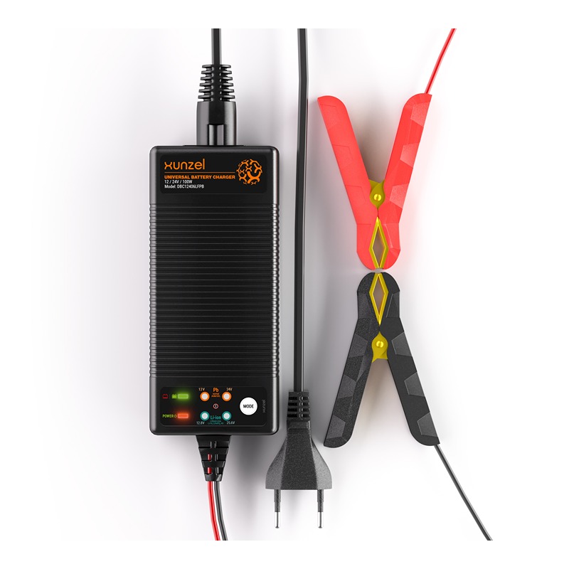 XUNZEL - Carregador Bateria Universal 12 24V 100W