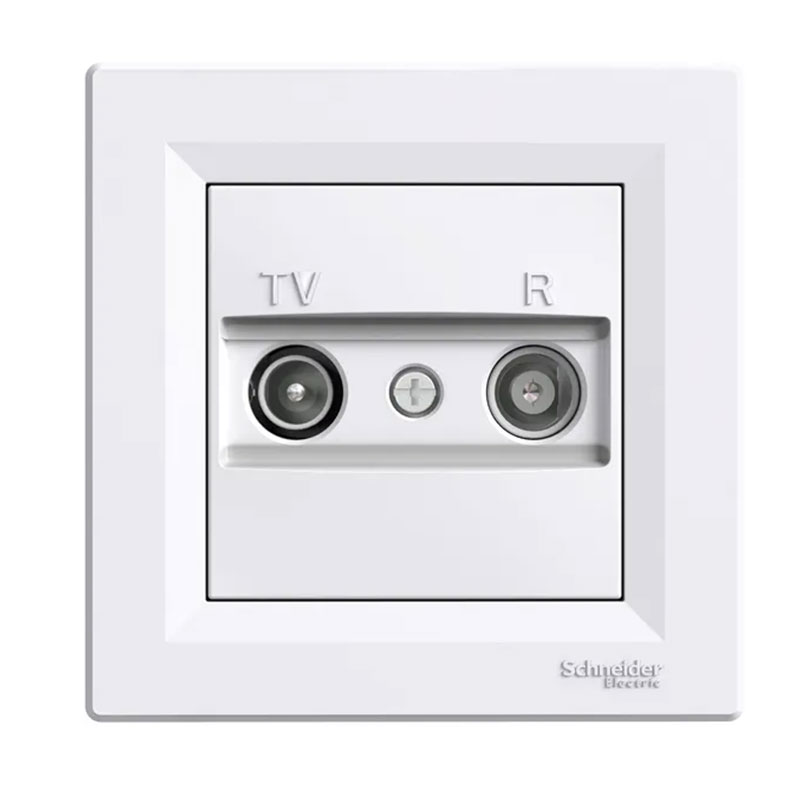 SCHNEIDER - Tomada TV/Rd Passagem  Branco