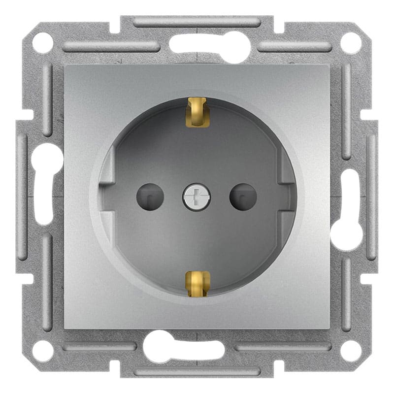 SCHNEIDER - Tomada 2P+T Alumínio