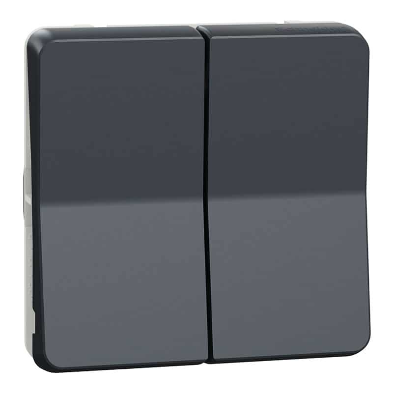 SCHNEIDER - Comutador Mureva Duplo Cinzento