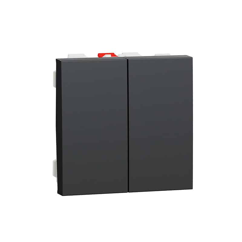 SCHNEIDER - Comutador de Escada Duplo Lustro Antracite