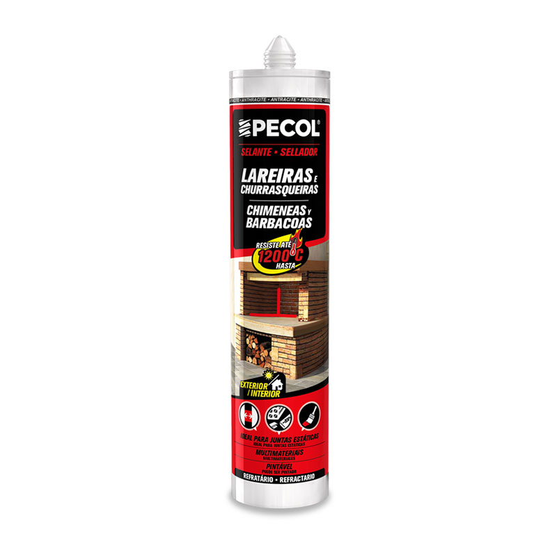 PECOL - Selante Refratário Lareira/Chaminé 280Ml