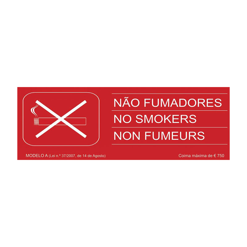 AMAN - Autocolante Proibido Fumar - LEI 37/20