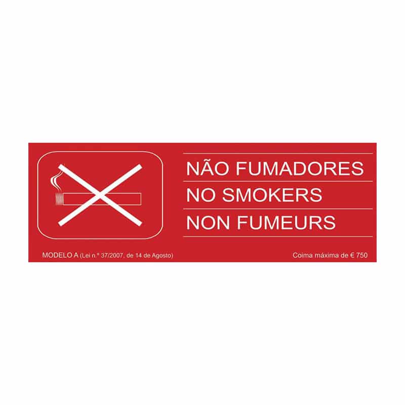AMAN - Autocolante Proibido Fumar - LEI 37/20
