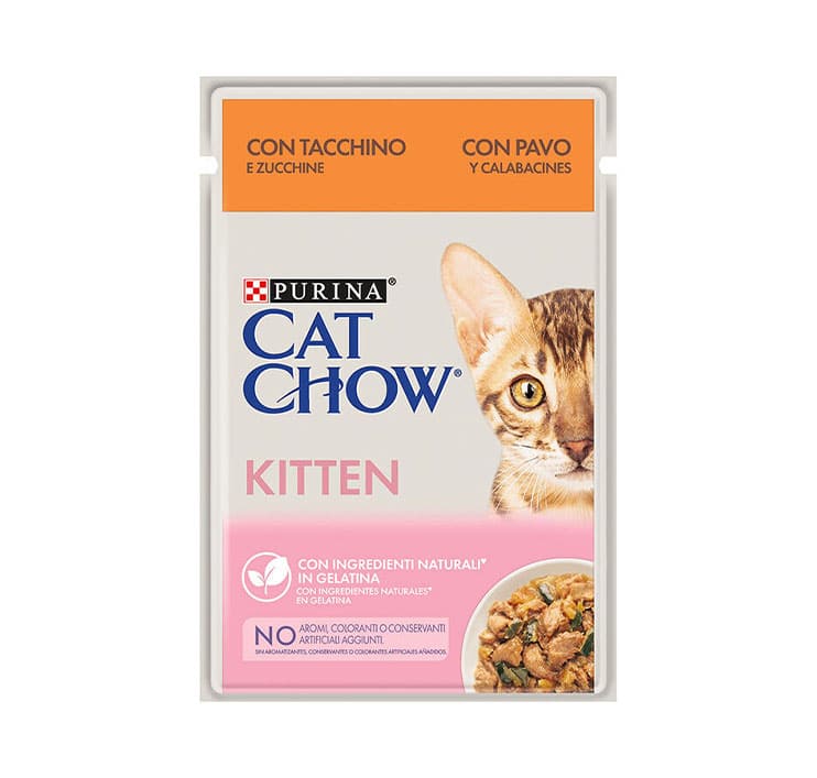 CAT CHOW - Alimento Húmido para Gatinho Peru/Courgete 85G