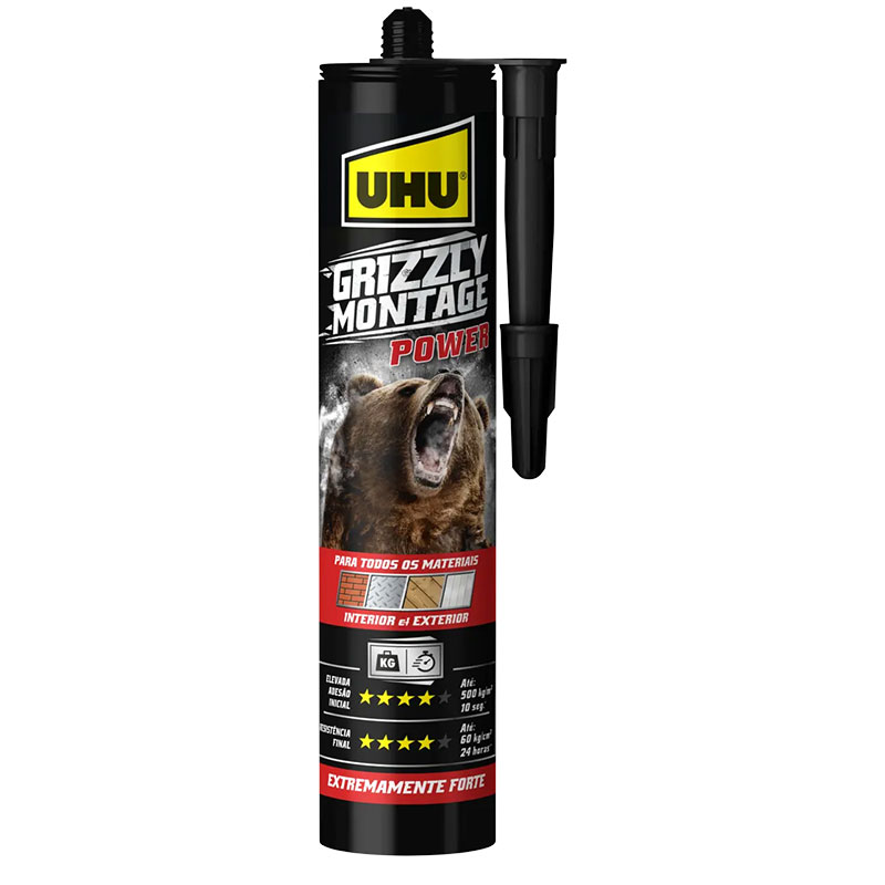 UHU - Cola de Montagem Grizzly Montagem Power 370G
