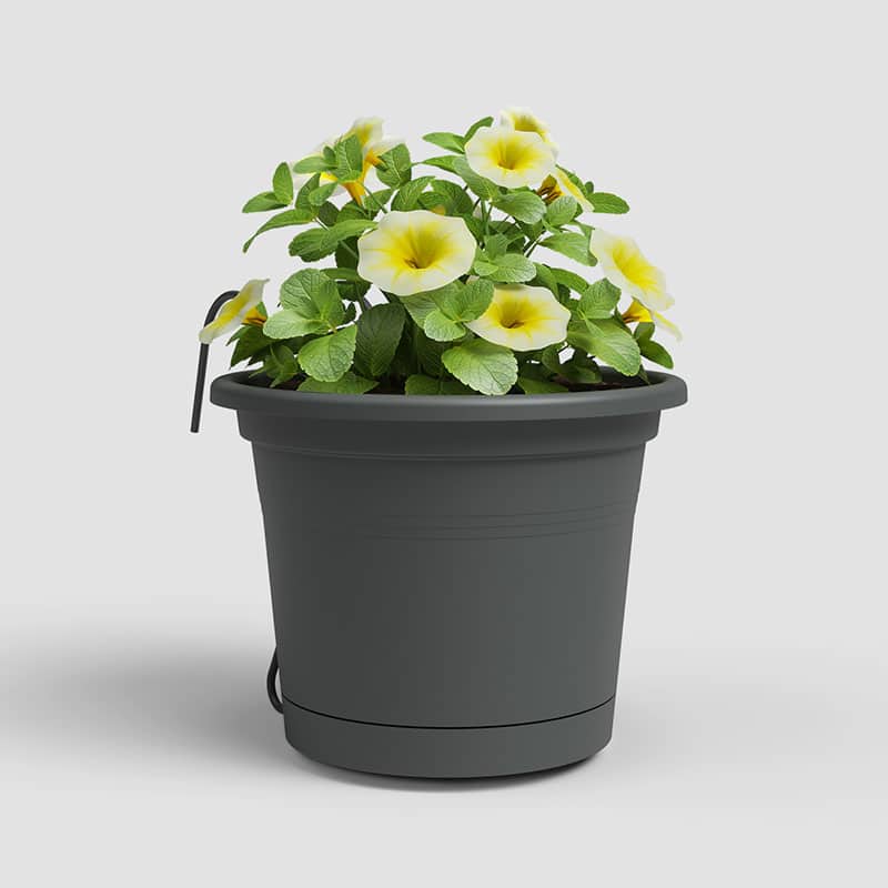 ARTEVASI - Kit Varanda Vaso Venezia C/ RA 20CM Antracite