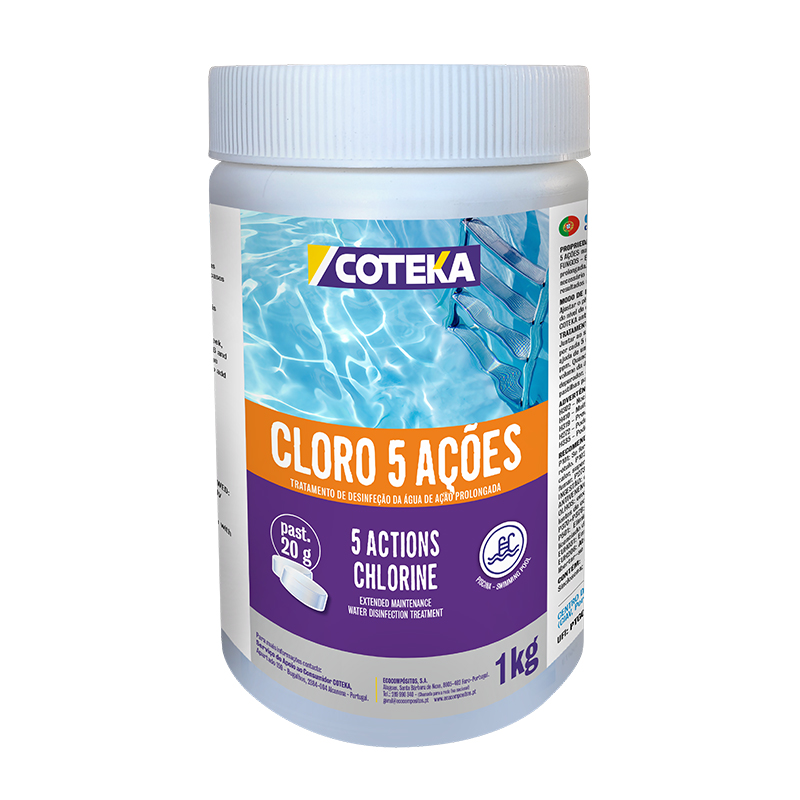 COTEKA - Cloro 5 Ações Pastilha 20g 1Kg