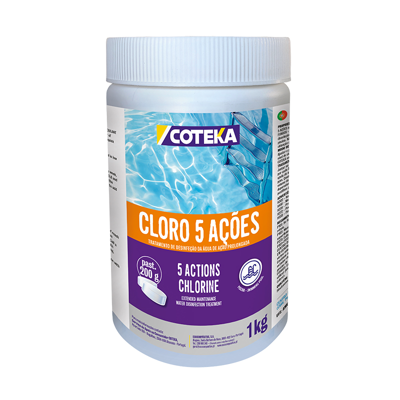 COTEKA - Cloro 5 Ações T-200 1Kg