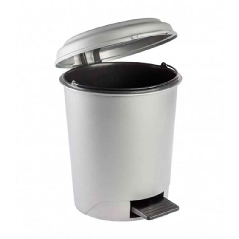 FAPLANA - Balde com Pedal Tampa Basculante Cinza 17.5L