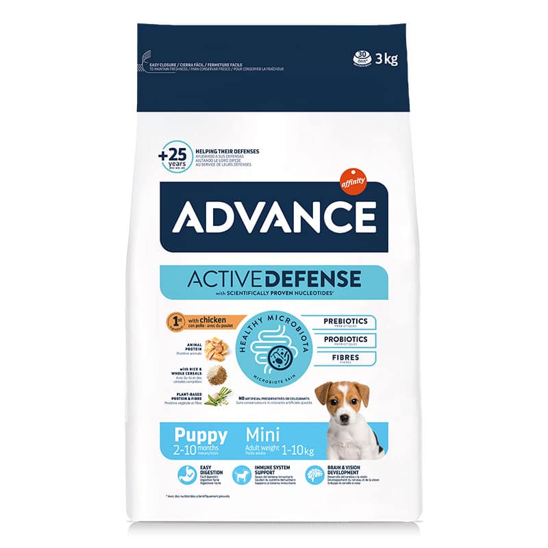ADVANCE - Alimento Cão Puppy Mini Frango/Arroz 3Kg