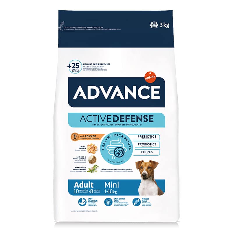 ADVANCE - Alimento Cão Adulto Mini Frango/Arroz 3Kg