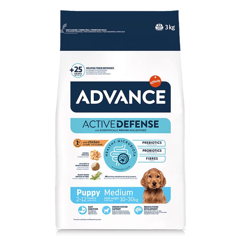ADVANCE - Alimento Cão Puppy Médio Frango/Arroz 3Kg