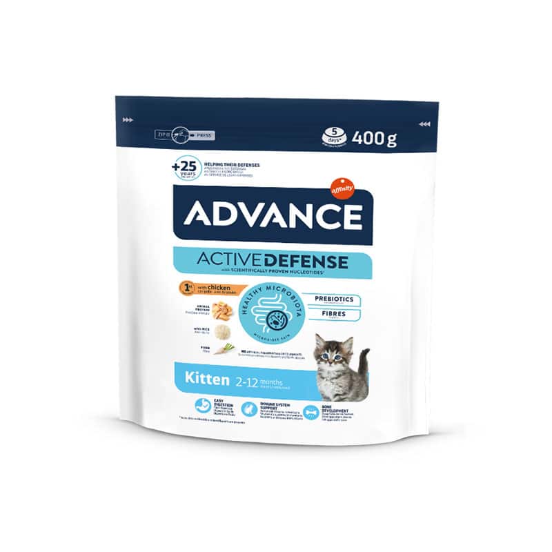 ADVANCE - Alimento Gato Kitten Frango/Arroz 400Gr