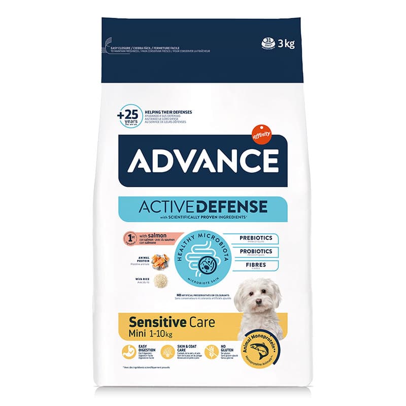 ADVANCE - Alimento Cão Mini Sensitive Salmão/Arroz 3Kg