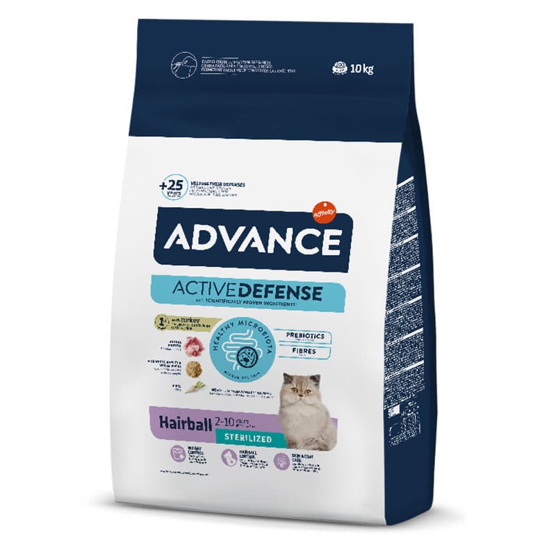 ADVANCE - ALIMENTO GATO ESTERILIZADO BOLAS DE PELO 10KG