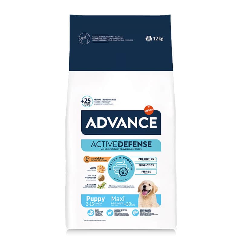 ADVANCE - ALIMENTO CÃO MAXI PUPPY FRANGO E ARROZ 12KG