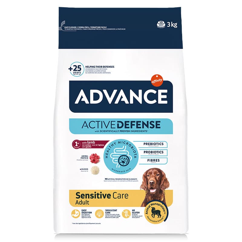 ADVANCE - Alimento Cão Sensitive Cordeiro/Arroz 3Kg