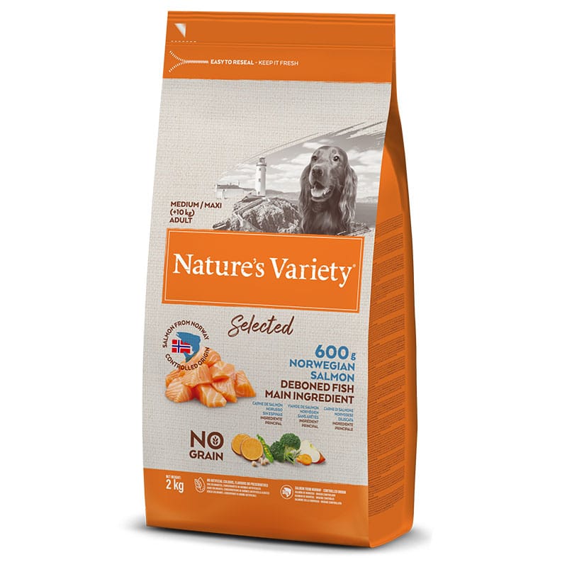 NATURE'S VARIETY - Alimento Cão Adulto Médio No Grain Salmão Nórdico 2Kg