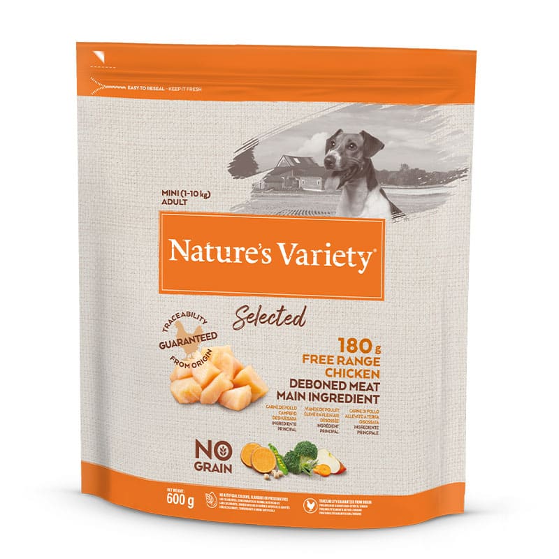 NATURE'S VARIETY - Alimento Cão Adulto Mini No Grain Frango Campo 0,6Kg