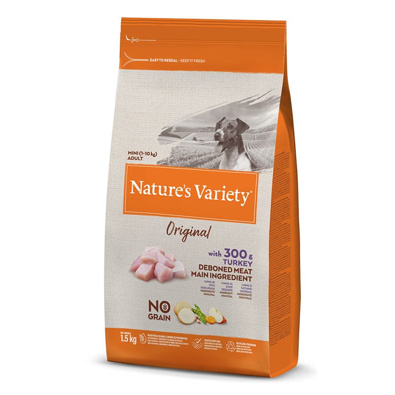 NATURE'S VARIETY - Alimento Cão Mini Adulto No Grain Peru 1,5Kg