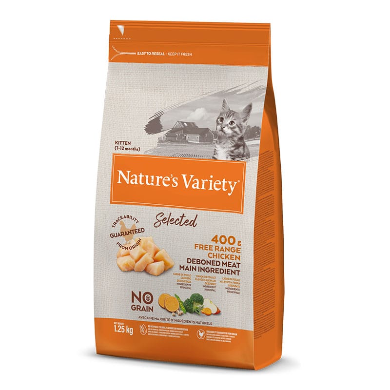 NATURE'S VARIETY - Alimento Gato Junior No Grain Frango Campo 1,25Kg