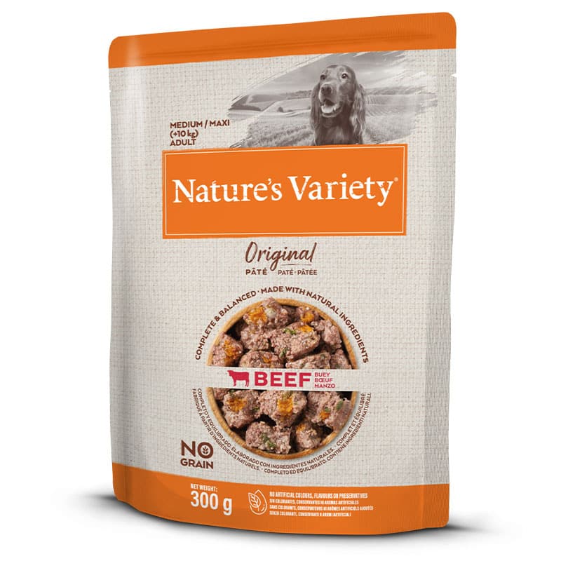 NATURE'S VARIETY - Alimento Húmido Gato Médio No Grain Vaca 8X300Gr