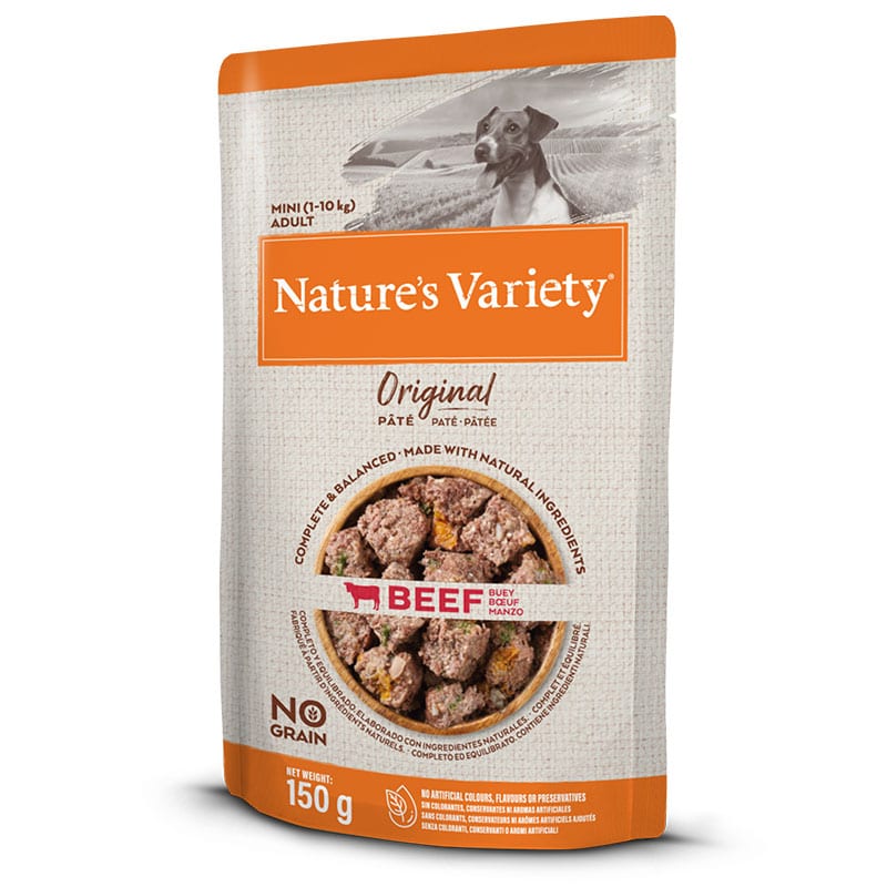 NATURE'S VARIETY - Alimento Húmido Gato Mini No Grain Vaca 8X150Gr