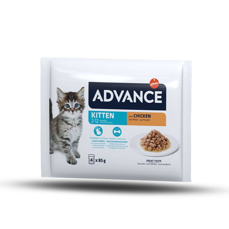 ADVANCE - Alimento Húmido Gato Junior Frango 4X85Gr