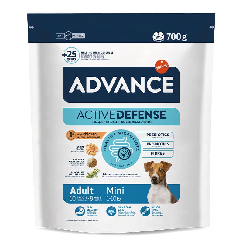 ADVANCE - Alimento Cão Mini Adulto Frango/Arroz 700Gr