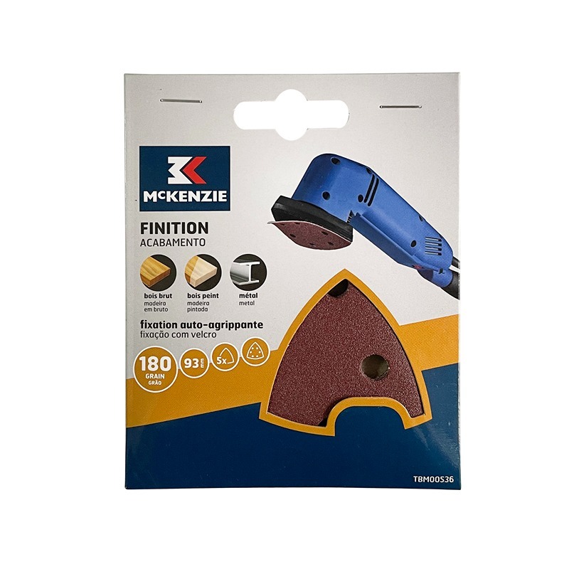 MCKENZIE - Triângulo Velcro 93X93 G180 5UN