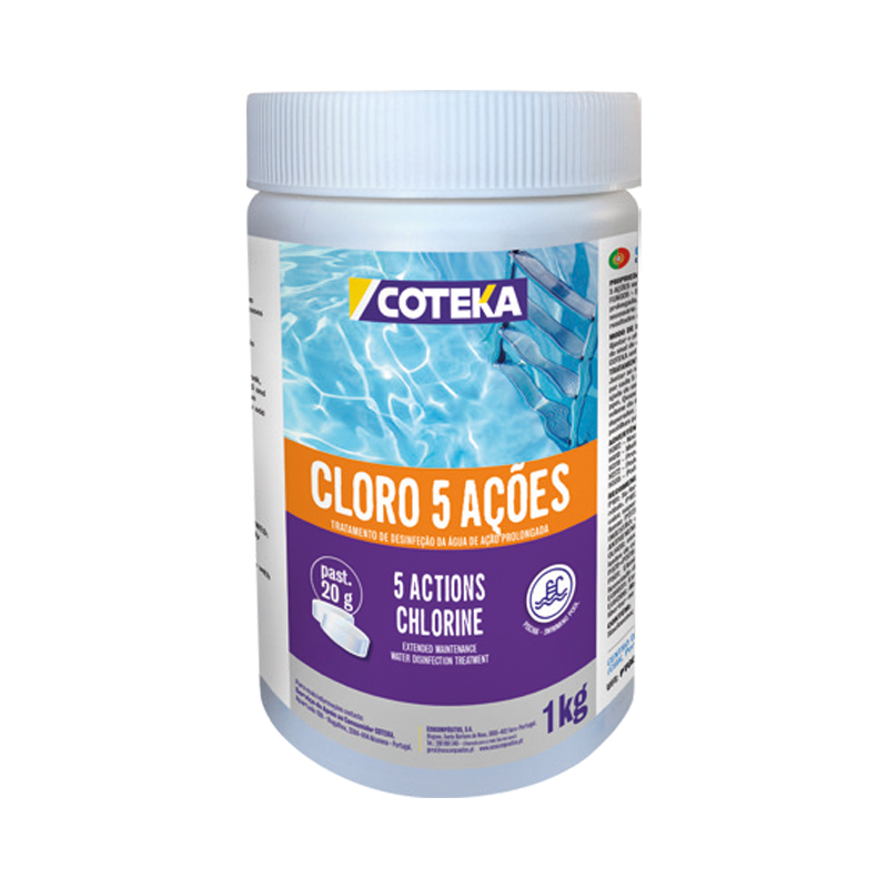 COTEKA - Cloro 5 Ações Pastilha 20g 1Kg