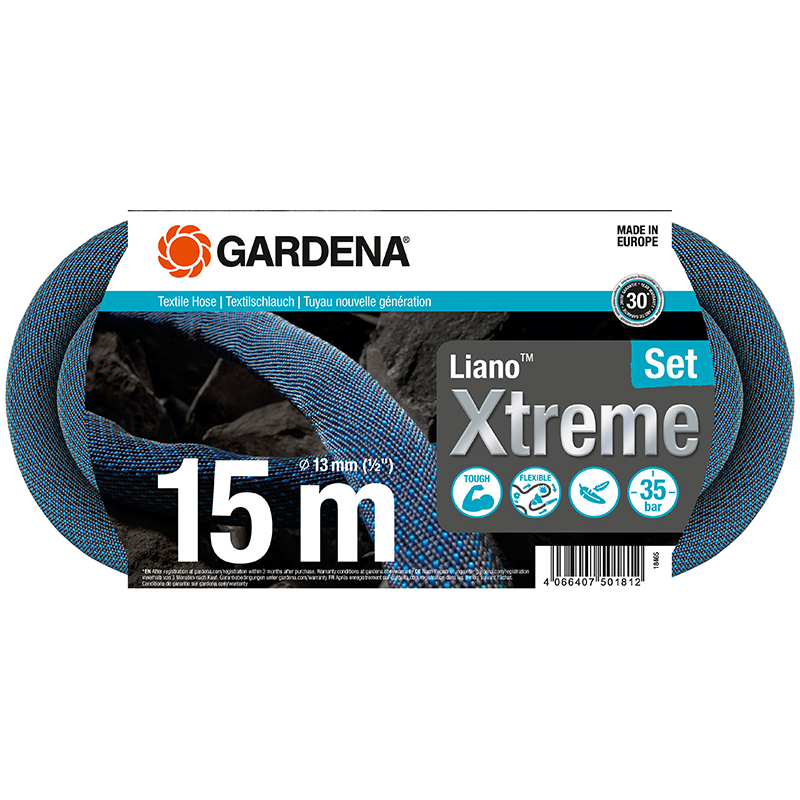 GARDENA - Conjunto Exibição Mangueira Têxtil 15M