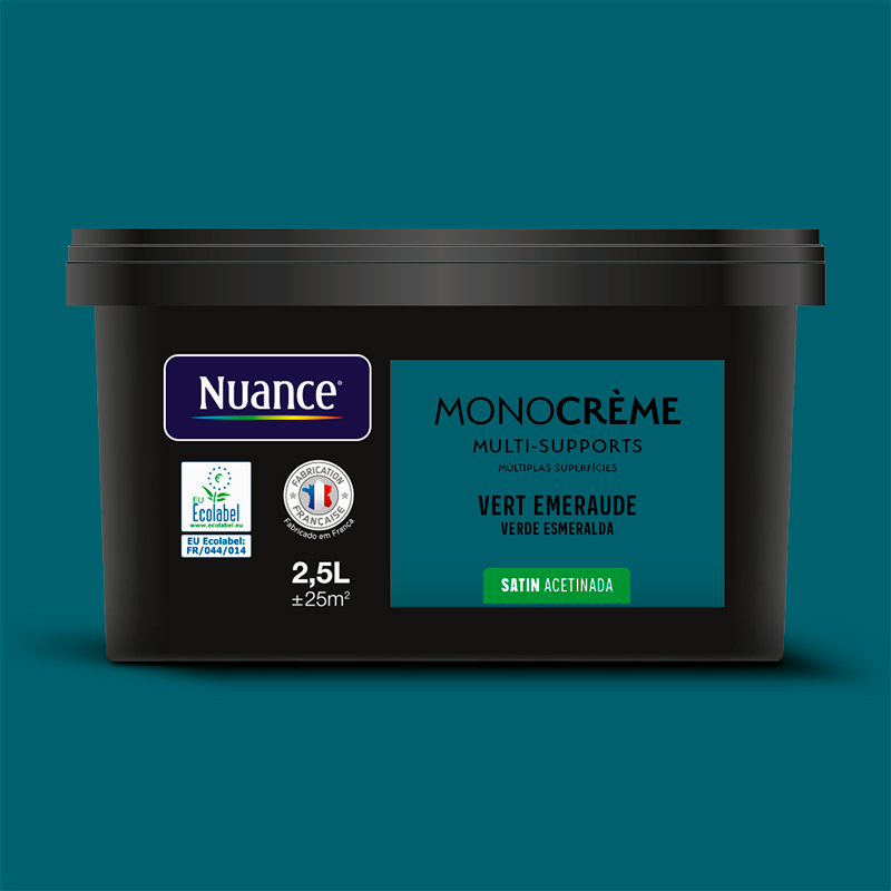 NUANCE - Tinta Monocreme Verde Esmeralda Acetinado 2.5L