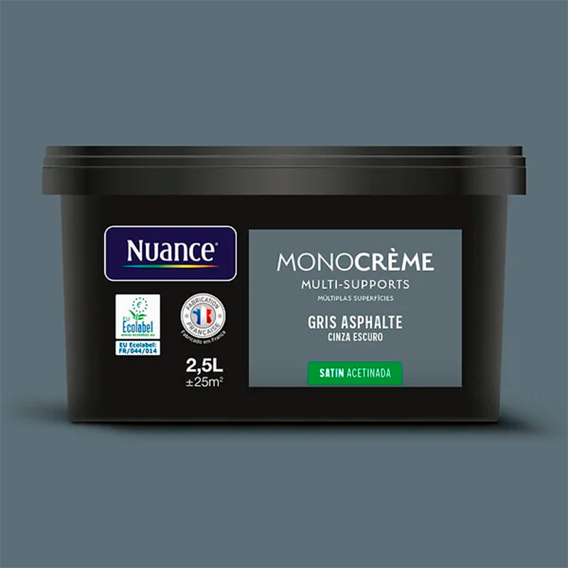 NUANCE - Tinta Monocreme Cinza Escuro Acetinado 2.5L
