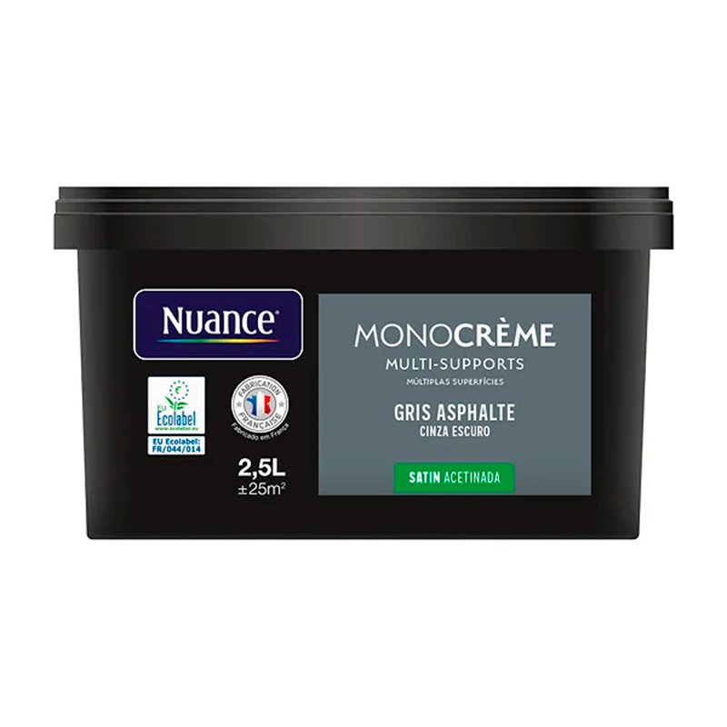 NUANCE - Tinta Monocreme Cinza Escuro Acetinado 2.5L