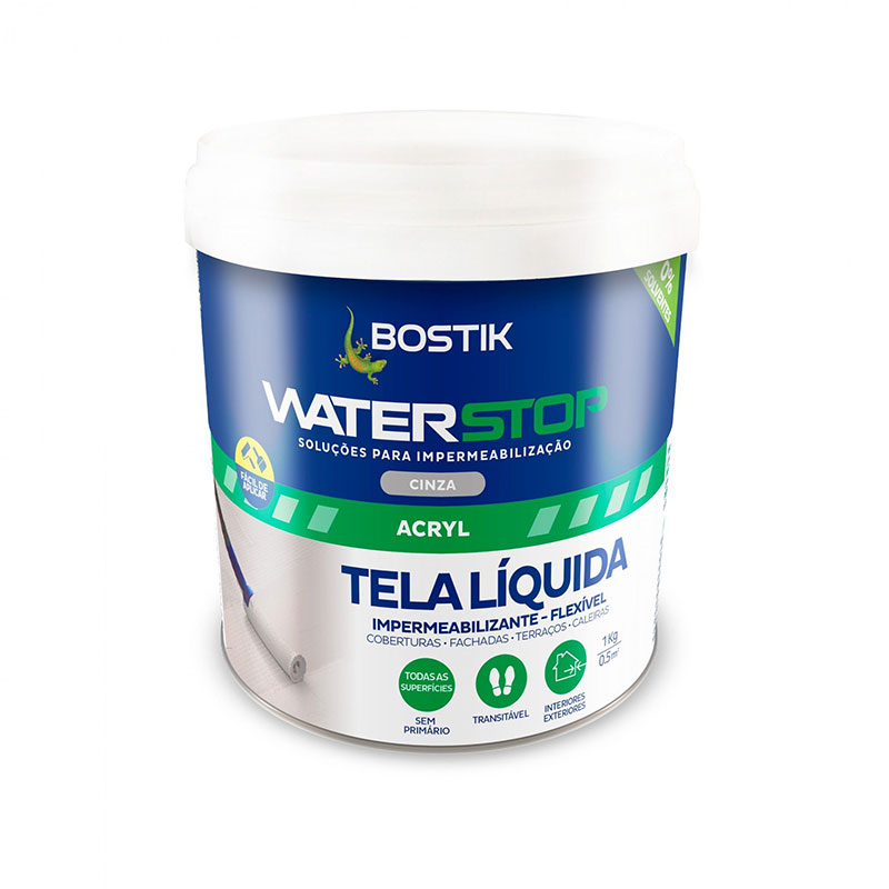 BOSTIK - Tela Líquida Fibras Cinza 15Kg