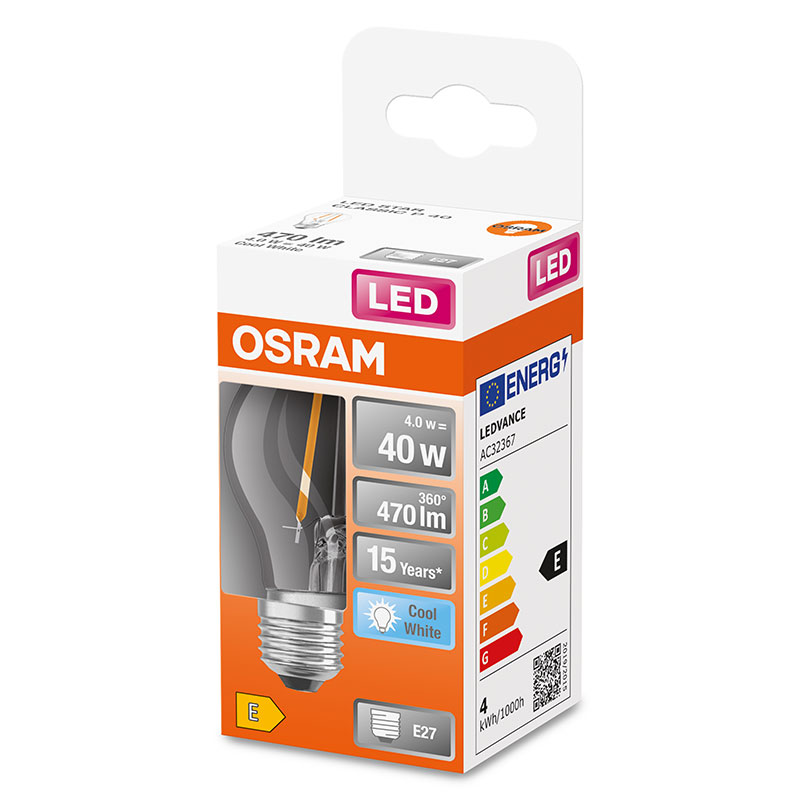 OSRAM - Lâmpada Led STD 4W 840 E27 470L F