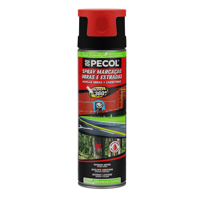 PECOL - Spray Marcação Vermelho Fluor 400Ml
