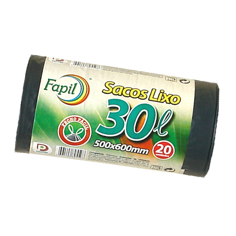 FAPIL - Saco Lixo Fecho Fácil 30 L 20 UN