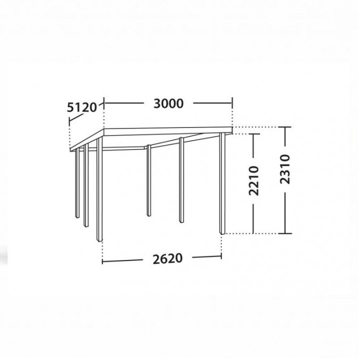 FOREST STYLE - Pérgola 512X300X226CM