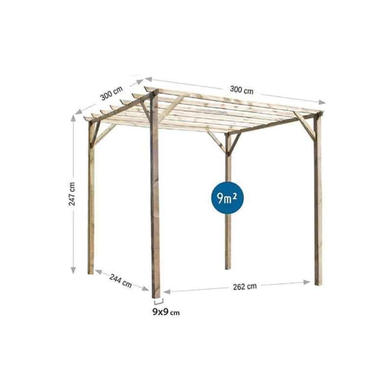 FOREST STYLE - Pérgola 300X300X247Cm