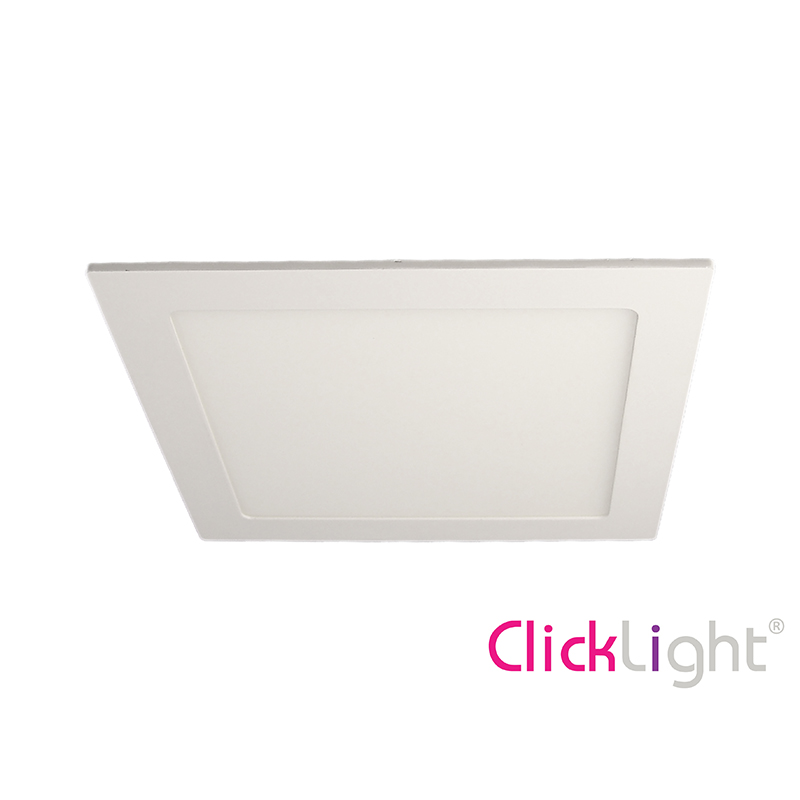 CLICKLIGHT - Downlight Encastre Branco Quadrado 18W 6000K